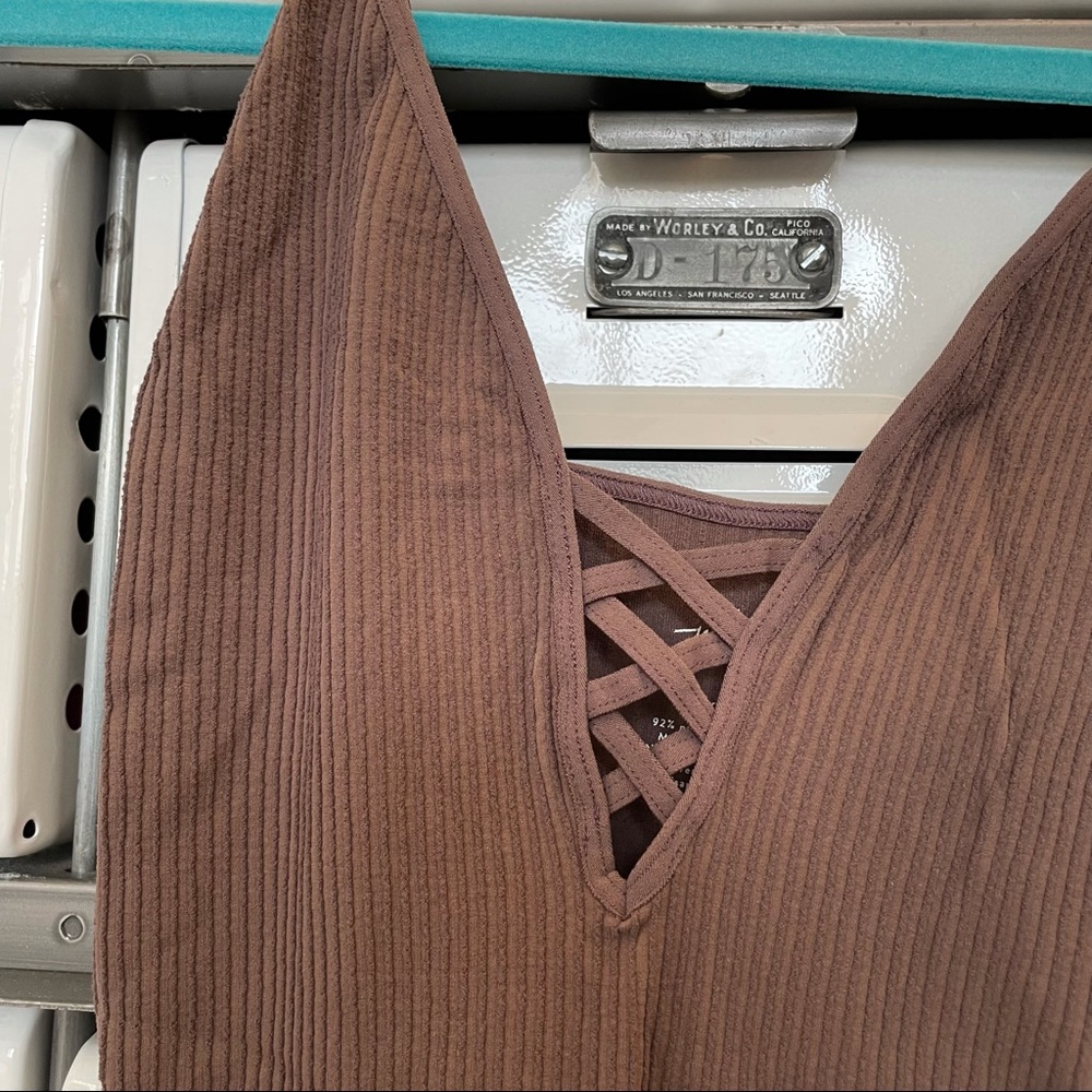 Free People Intimately Tank Brown Ribbed - Picture 9 of 12